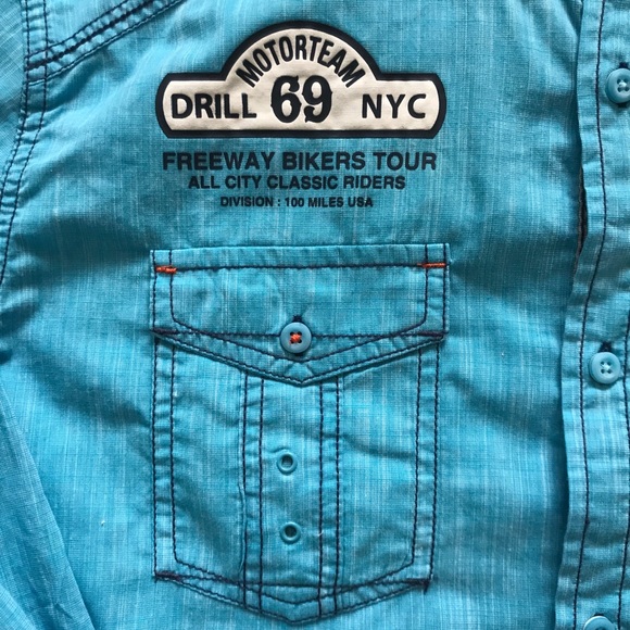 DRILL NYC  Long Sleeve Button Down Shirt! M - SLIM - Picture 11 of 16